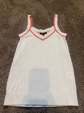 Women’s Cream Tank Top with Contrast Trim